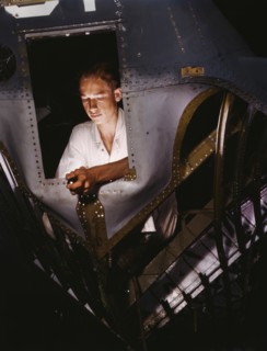 airplane, military, man, World War II, WWII, historical,