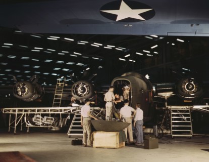 men, occupations, manufacturing, airplanes, World War II, historical,