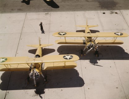 Navy N2S primary land planes at the Naval Air Base in Corpus Christi