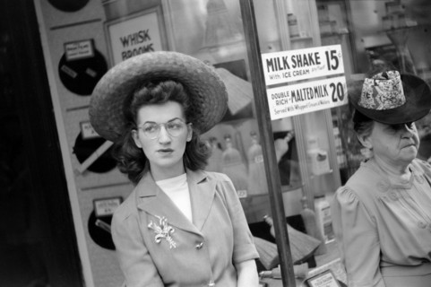 Two Women waiting for Street Car