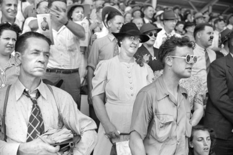 Spectators at Sulky Races at Fair
