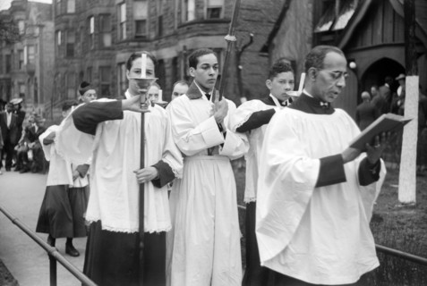 Easter Procession outside Church