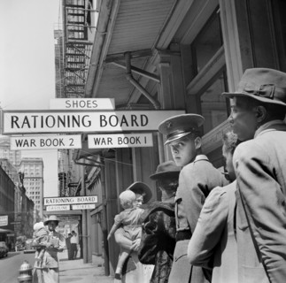 Line of People at Rationing Board