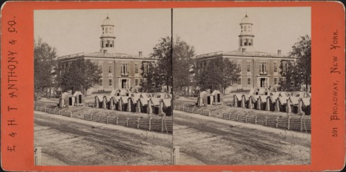 Camp of 2nd Massachusetts Infantry on Grounds of City Hall