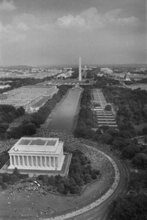 High Angle View of Marchers