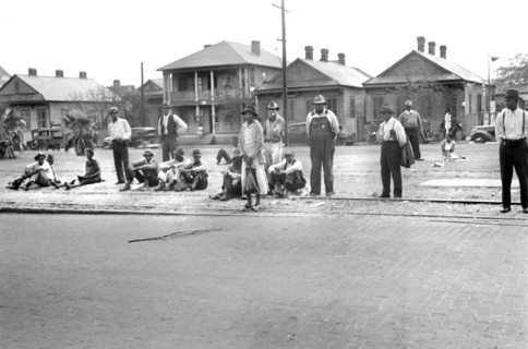 Applicants waiting for jobs in front of FERA offices