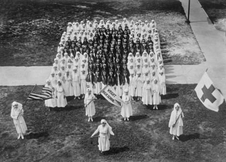 Junior Red Cross forming Red Cross