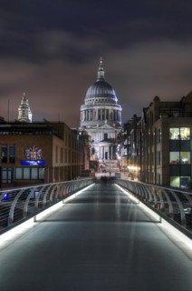 View of St Paul's Cathedral from Millennium Bridge