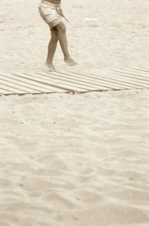 Waist-Down View of Beach Boy