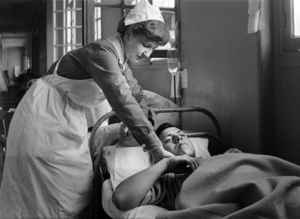 Nurse with Patient at American Military Hospital No. 1