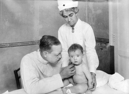 Dr. Baldwin at dispensary at 35 Rue Dareau
