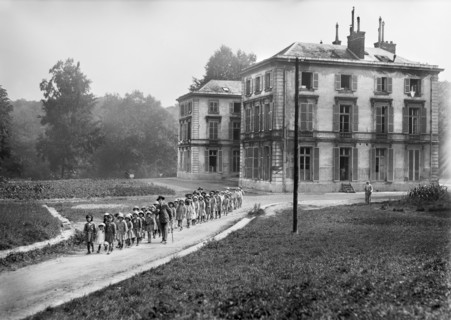 Refugee Children going to Mass on Assumption Day at Grand Val