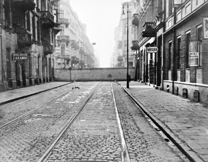 Section of eight-foot high Concrete Wall encircling Jewish Ghetto