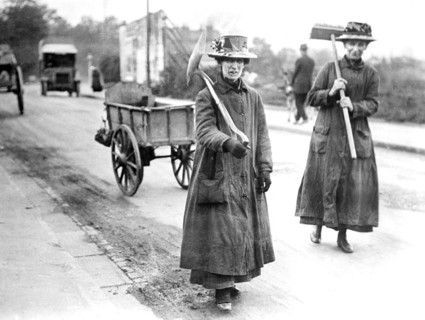 Women Workers in Street during World War I