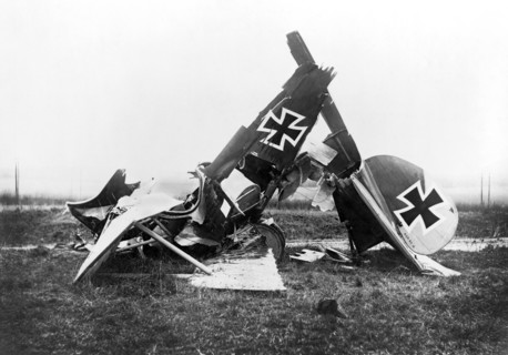 Wreckage of German Albatross D. III Fighter Biplane