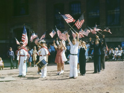 Children staging a Patriotic Demonstration