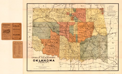 Map of the Indian Territory showing Oklahoma Country
