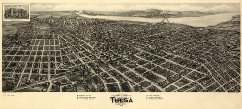 Aerial view of Tulsa