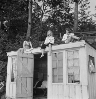 Three Girls sunning themselves after a Swim
