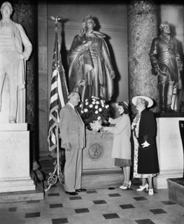 130th anniversary of the birth of Jefferson Davis being observed with Wreath at his Statue