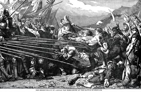 Heroic Death of Arnold Von Winkelried at the Battle of Sempach