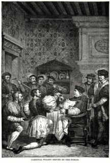 Cardinal Wolsey served by the Nobles