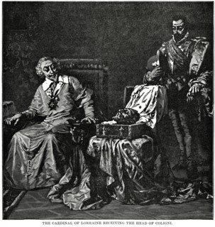 The Cardinal of Lorraine receiving the Head of Coligni (Gaspard de Coligny)