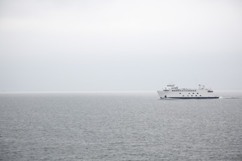 Ferry at Sea,,