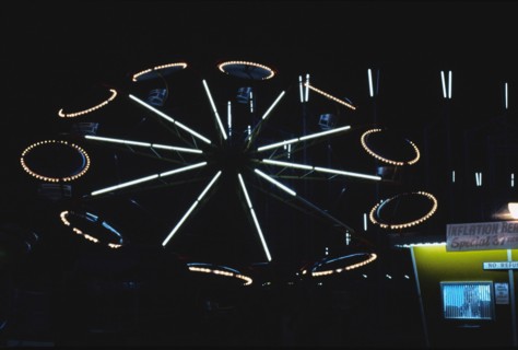 Amusement Park Ride at night, Atlantic City,