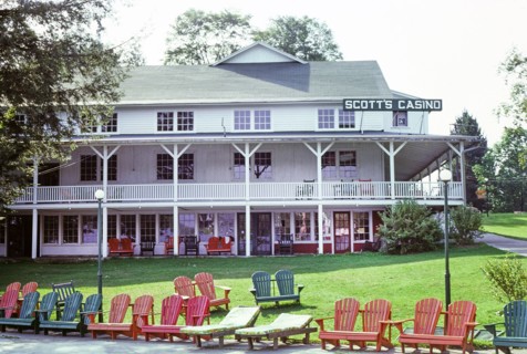 Scott's Casino from Scott's Oquaga lake house, Scott's Family Resort, 1978