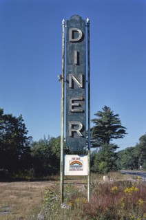 Diner sign, Shrewsbury, 1979