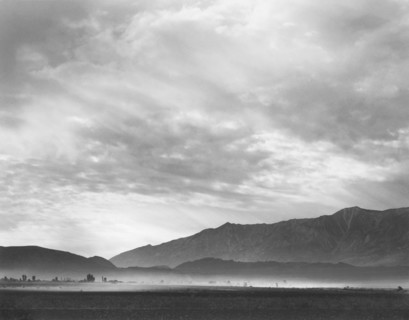 farm workers, Mt. Williamson in background, 1943