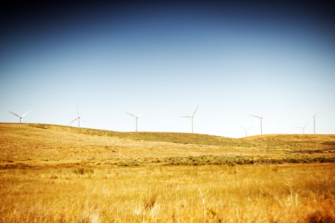 Wind turbines in Rural Landscape, Oregon,