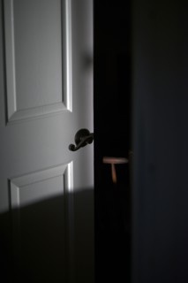Door illuminated by Sunlight,,