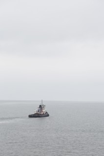 Tugboat at Sea,,