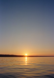 Peaceful Lake at Sunset,,