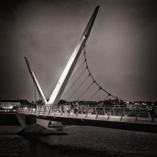 Peace Bridge at Night, Londonderry,