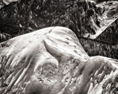 Two Skiers on Cornice, Fernie,