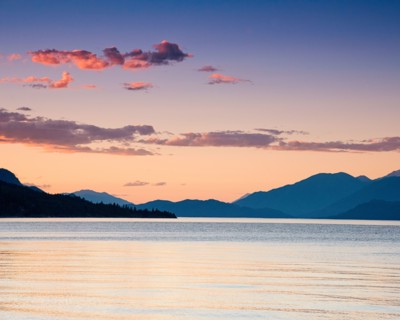 Sunset over Scenic Lake,,