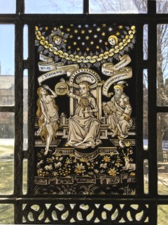 Detail of Stained Glass Window, Sterling Memorial Library,