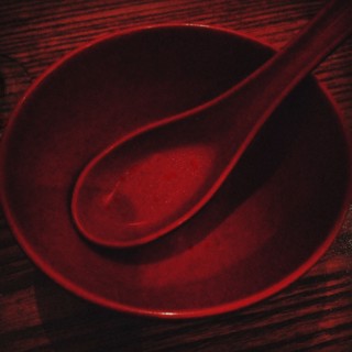 Red Bowl and Spoon,,