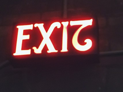 Neon Exit Sign,,