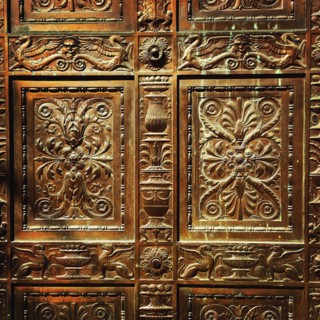 Architectural Detail of Office Building Door,,