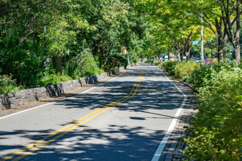 Bike and Jogging Path along West Side Highway, New York City,