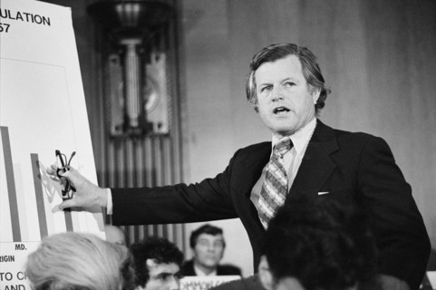 Democratic U.S. Senator from Massachusetts Ted Kennedy, Half-Length Portrait