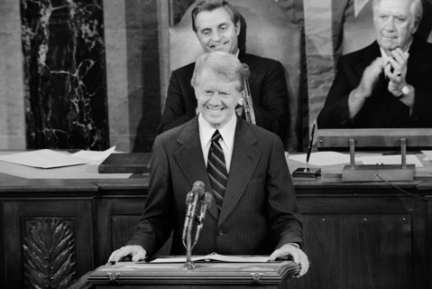 U.S. President Jimmy Carter addressing Joint Session of Congress, announcing results of Camp David Accords