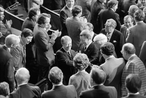 U.S. President Jimmy Carter during delivery of State of the Union Address to Joint Session of Congress, Washington