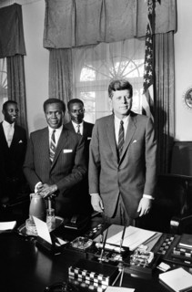 Ugandan Prime Minister Milton Obote with U.S. President John Kennedy, White House