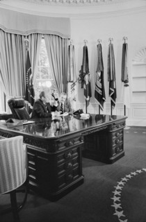U.S. President Gerald Ford meeting with George Meany, president of AFL-CIO