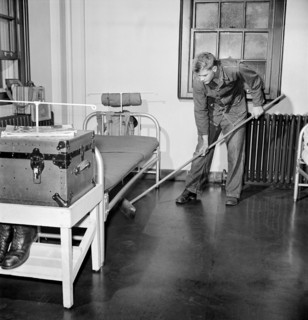 Sergeant George Camblair on Fatigue Duty in his Barracks